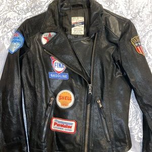 Distressed Genuine Leather Jacket (Made in Italy)
